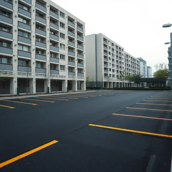  kievnewsmagazine.com 施工 - 新築アパートの駐車場